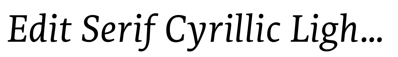 Edit Serif Cyrillic Light It